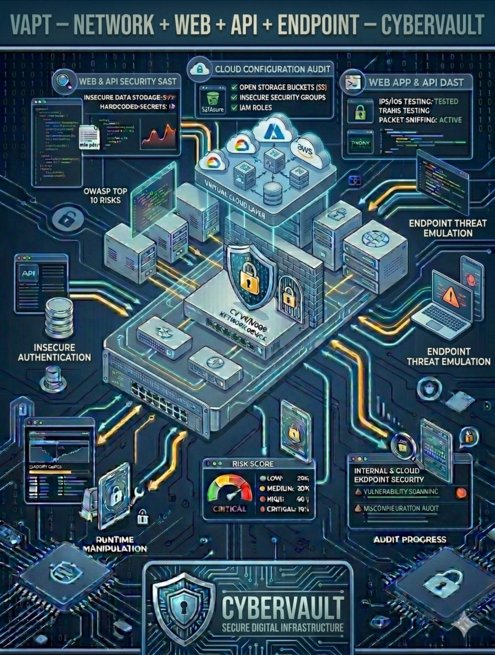 VAPT  – Network + Web + API + End Point  – Cybervault  – CY NWAE002